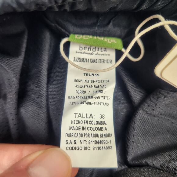 Agua Bendita Isaac Eter Boardshorts Swim Trunks Men Size 38 Blue NWT - Picture 5 of 6